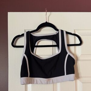 Abercrombie & Fitch Black and White Sports Bra